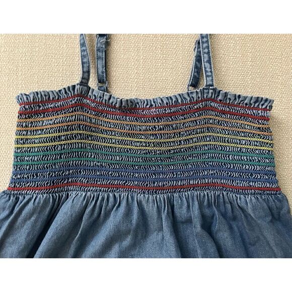 Old Navy Girls Denim Rainbow Dress SZ S (6-7) - Picture 4 of 5
